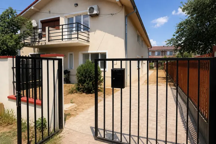 Casă rezidențială cu alee pavată